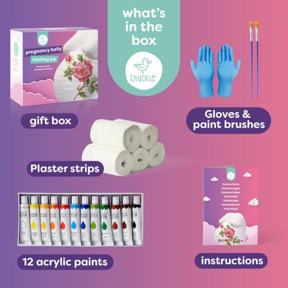 chuckle - Belly Casting Kit – Create a Beautiful 3D Pregnancy Keepsake, Easy DIY Belly Mold for Expecting Moms, Celebrate Your Journey into Motherhood