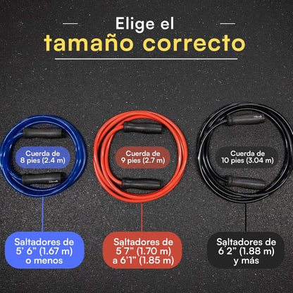 Elite Jumps Muay Thai 2.0 Weighted Jump Rope - Designed for High-Intensity Training, Muay Thai, & MMA Workouts - Heavy 1.2lb PVC Jump Ropes for Fitness