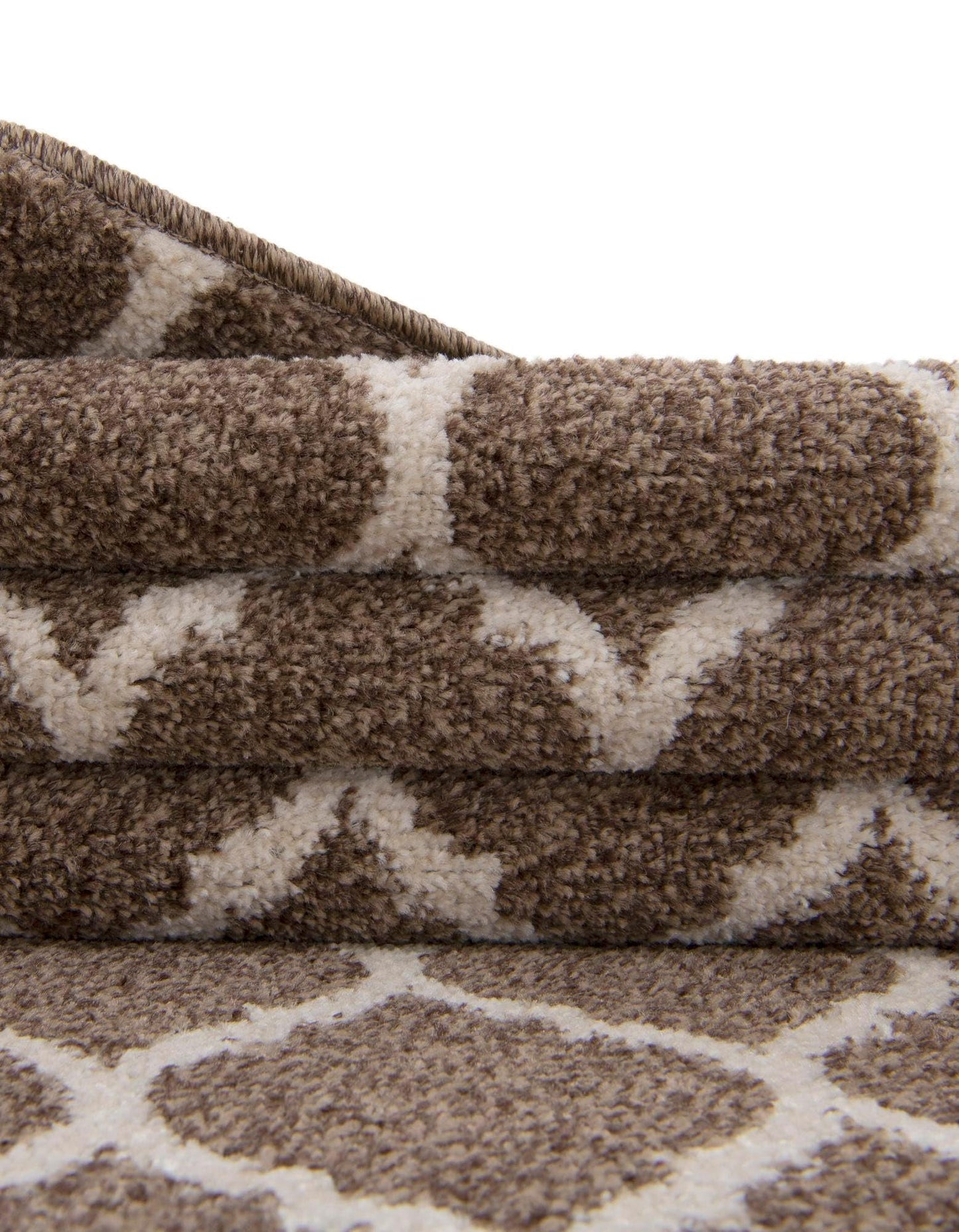 Rugs.com Lattice Collection Rug – 5' x 8' Brown Medium Rug Perfect for Bedrooms, Dining Rooms, Living Rooms