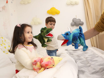 Hand Puppets Dinosaur Puppets for Kids, Dinosaur Toys for Boys Girls, Plush Dinosaur Stuffed Animal Story Toys Gifts for 3-6 Year Old Boy (T-Rex)