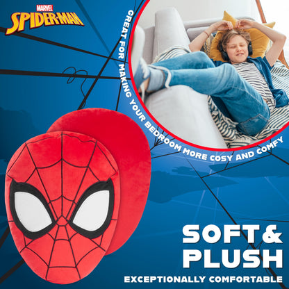Disney Stitch 3D Plush Pillow Cushion for Sofa or Bed, Cute Kids Cuddle Cushion Soft Plushie Bedroom Accessories, Stitch Gifts for Kids (Red Spiderman, L34 x W25)