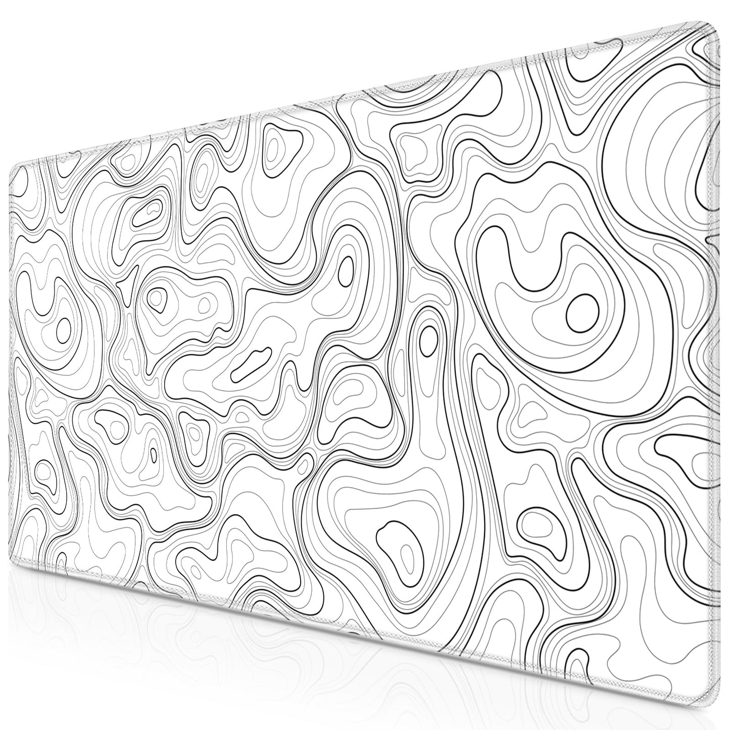Canjoy Gaming Mouse Pad, Topographic Contour Mouse Pad 31.5x11.8inch Large Extended Computer Mouse Mat Keyboard Full Desk Mousepad for Gaming, Office, Home
