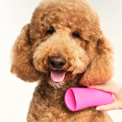 Tangle Teezer Large Pet Teezer Detangling Dog Grooming Brush - Dry or Bath - The Perfect Detangling Brush for Dogs - Pink & Yellow