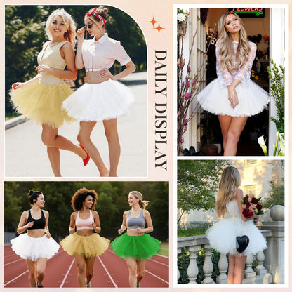 Black Tutu Skirt for Women Elastic 5 Layered Tulle Tutu Skirt Black Adult Fluffy Skirt Halloween Costume