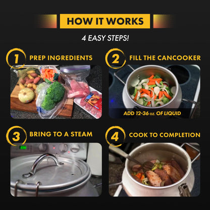 CanCooker Junior - Premium Portable Camping Cookware with Non-Stick Coating | 2 Gallon Outdoor Steam Cooker for Camping, Hunting, Fishing & Backyard BBQ - 2 Pack