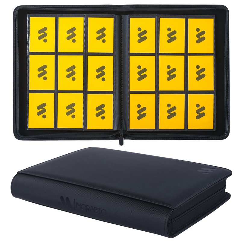 MORABTO Card Binder 9 Pocket,Trading Card Binder Holds up to 360 Cards with 20 Sleeves,Zipper Card Holder Album Compatible with TCG Card/Game Cards/Sports Card