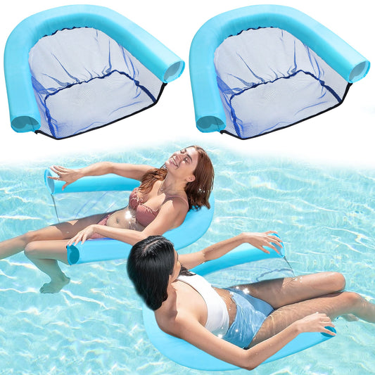 WUBOECE 2 Pack Swimming Pool Noodle Floating Mesh Chair for Adults Pool Float Chair Noodle Chair Floats for Swimming Water Relax (Noodle Not Included)