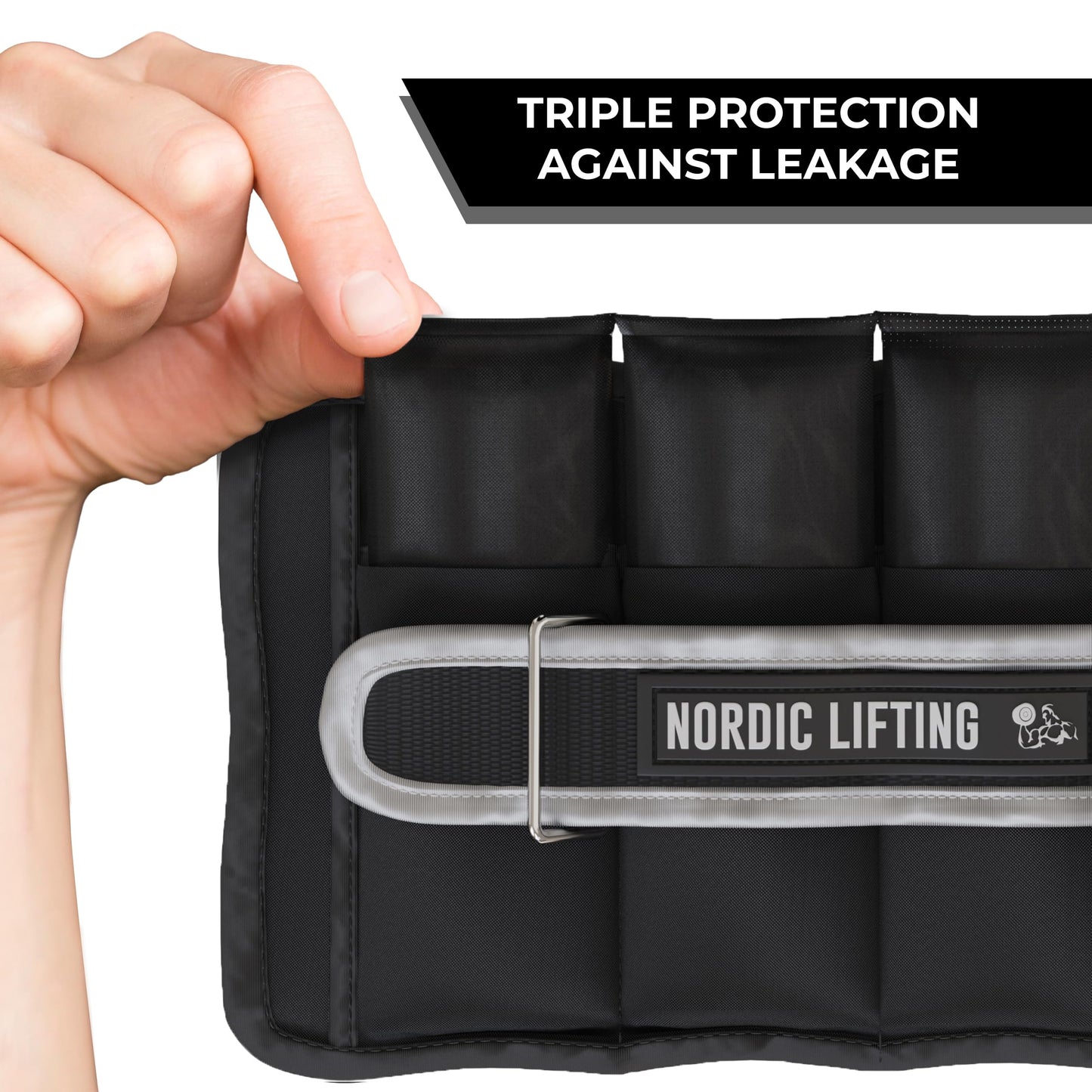 Adjustable Ankle Weights for Women and Men - 1 Pair 2 4 6 8 10 Lbs - Strap to Wrist, Hand or Leg for Gym & Yoga - Workout Equipment to Boost Weight Loss by Nordic Lifting