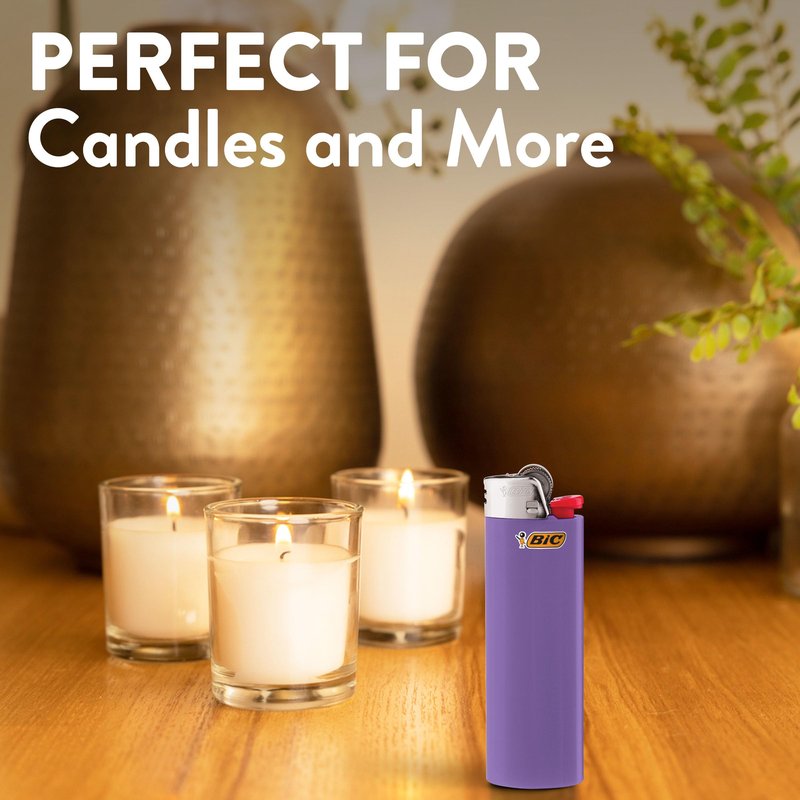 BIC Maxi Pocket Lighter, Special Edition Vacation Collection, Assorted Unique Lighter Designs, 8 Count Pack of Lighters
