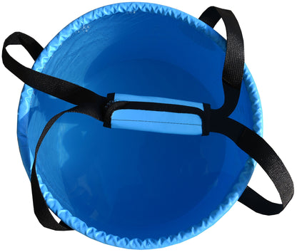 Freegrace Premium Collapsible Bucket - Multifunctional Folding Bucket - Perfect Gear for Camping, Hiking & Travel (Blue, 10L(Upgraded))