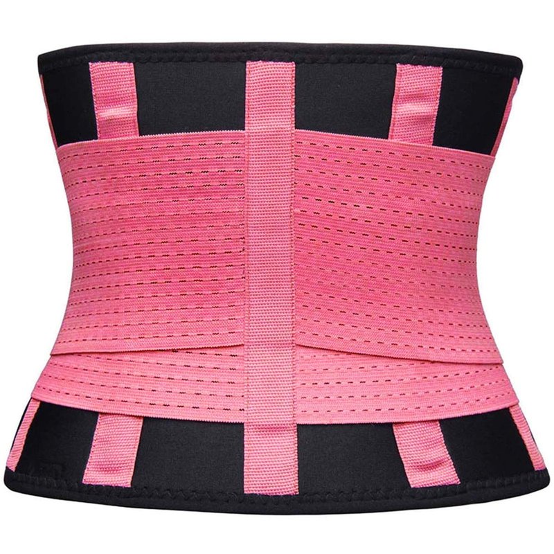 VENUZOR Waist Trainer Belt for Women - Waist Cincher Trimmer - Slimming Body Shaper Belt - Sport Girdle Belt (UP Graded)(Pink,Small)