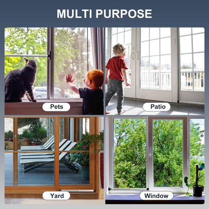 DIIG Sliding Door Security Bar，17.7-50.5inch Adjustable Locking Window Safety Bar with Rubber Tips,Diameter 1inch Window Security Bar for Home Apartment Travel (White)