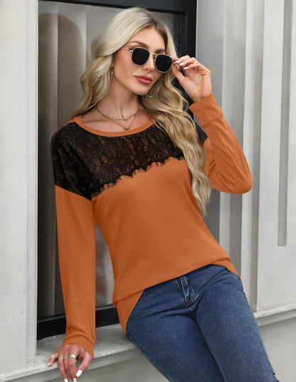 For G and PL Halloween Lady Fall Dressy Long Sleeve Holiday Top Elegant Trendy Business Sweater Orange L
