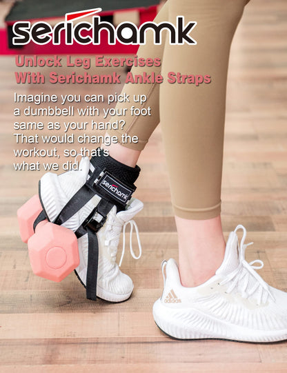 Adjustable Foot Weights Ankle Straps Dumbbell Attachment for Feet 1pc - Leg Curl Kickbacks, Leg Extensions Booty Workouts
