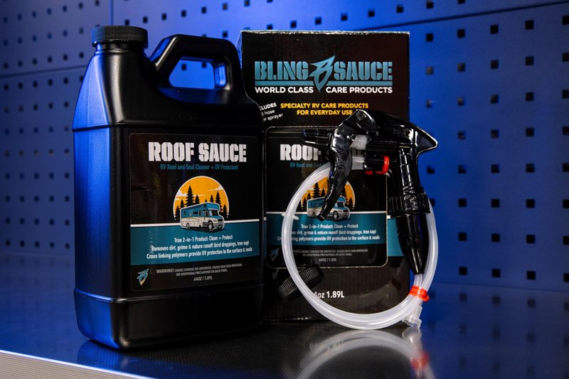 Bling Sauce Roof Sauce, 2-in-1 RV Roof and Seal Cleaner Plus UV Protectant, 64 oz.