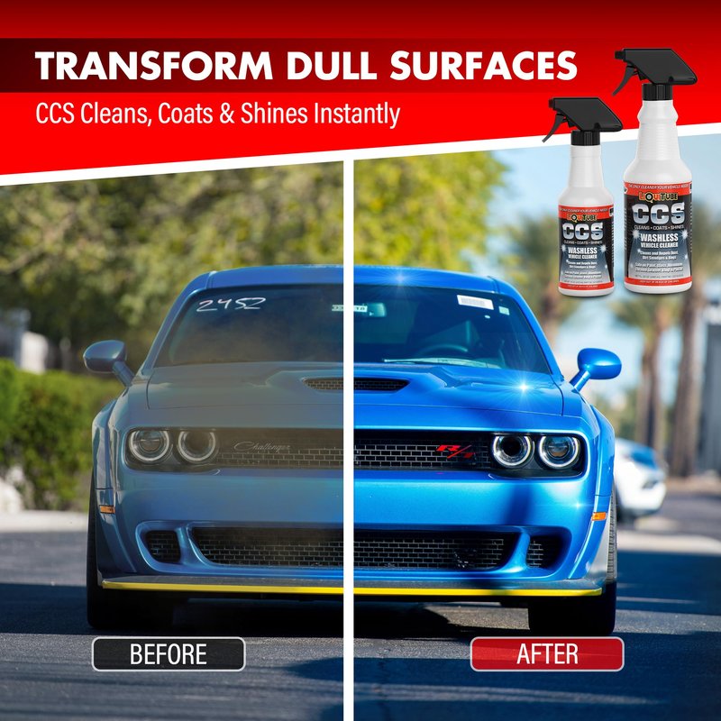 LiQuiTube CCS Multi Surface Cleaner - Bug Remover for Motorcycles, Cars, Trucks, RVs, Boats - Polymer Chain Clear Coat Ceramic Alternative - Top Coat Shine and Protection Technology (16 oz)