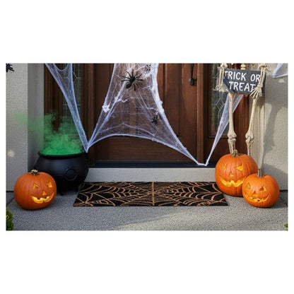 callowaymills 101951729 Scary Web Doormat, 17x29, Black and Natural