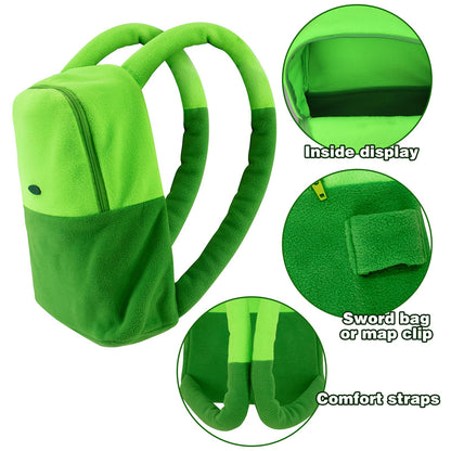 DAZCOS Green Backpack Anime Character Cartoon Unisex Cosplay Costume Accessories Bag for Adult Everday Use Halloween Party (Green)