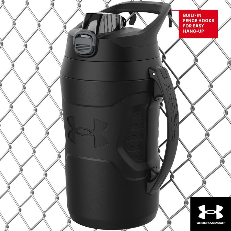Under Armour 32 oz Insulated Water Bottles - Sports Water Jug with Fence Hook, Leak Resistant for Baseball, Football & More, 32 oz Insulated, Royal/Black