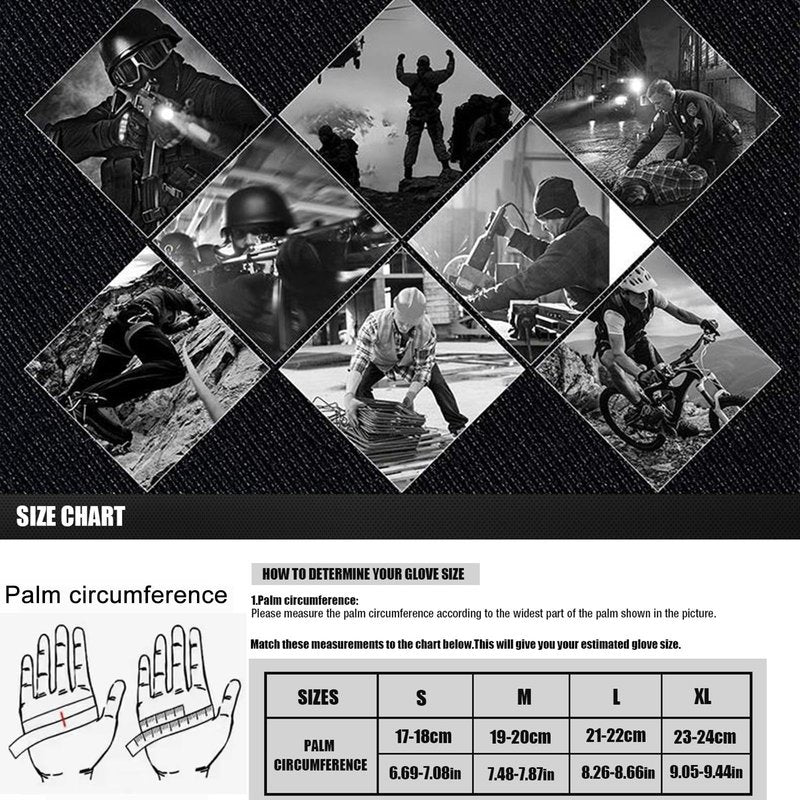 Nswern Tactical Gloves for Men Touchscreen Motorcycle Gloves with Hard Shell Leather Palm Padding for Outdoor Sports Motorcycle Cycling Tactical Airsoft Paintball Hunting Hiking Camping Climbing