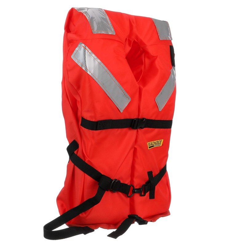 Seachoice Type I Commercial Offshore Jacket, Adult, Orange, Over 90 lbs