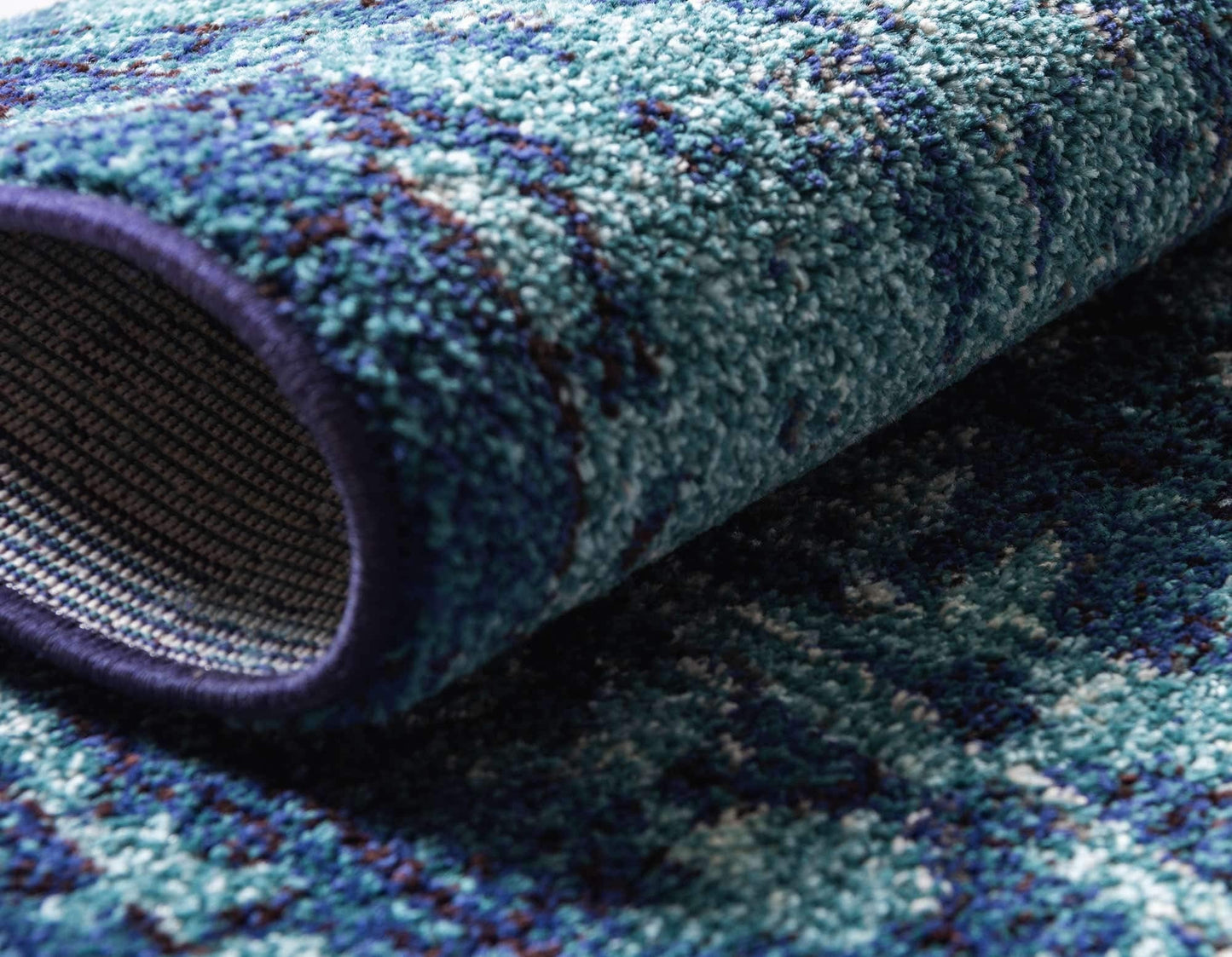 Unique Loom Medici Collection Vintage Botanical Traditional Blue Area Rug (5' 0 x 8' 0)