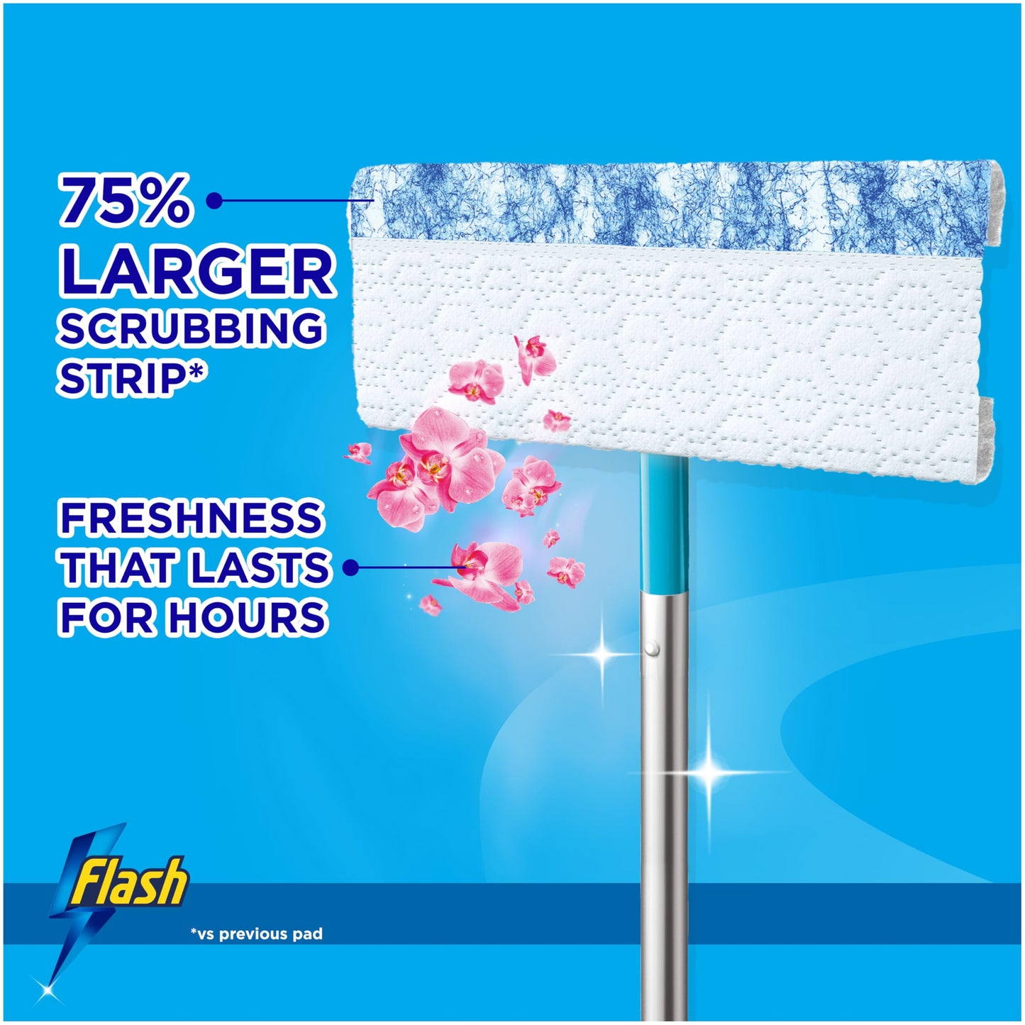 Flash Speedmop Wet Cloth Refills, Floor Cleaner, Wild Orchid, 96 Count (24 x 4)