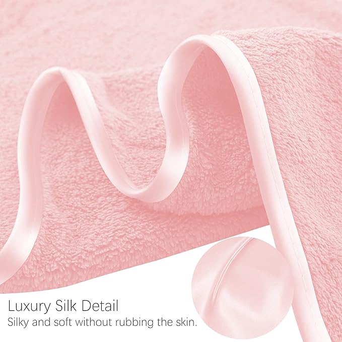 TENSTARS Luxury Silk Hemming Towel Set