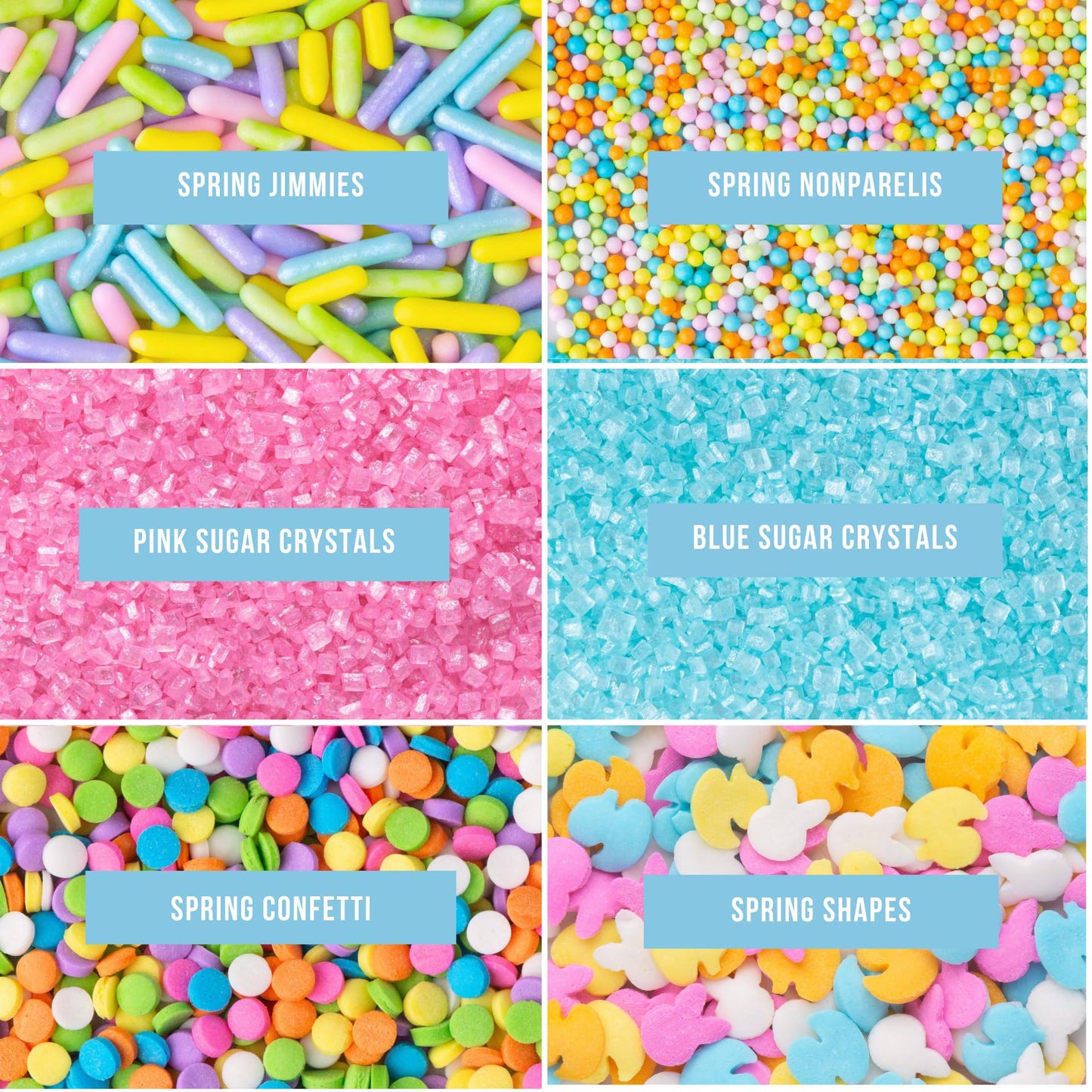 Sweets Indeed Valentines Sprinkles 6-Cell Jar | Heart Sprinkles, Red White Pink Jimmies & Sanding Sugar | Baking & Decorating | 6.45 ounces