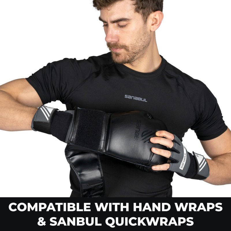 Sanabul Essential Gel Boxing Gloves for Men & Women, Kickboxing MMA, Muay Thai Gloves and Heavy Bag Training Punching & Sparring, Black/Copper 10 oz