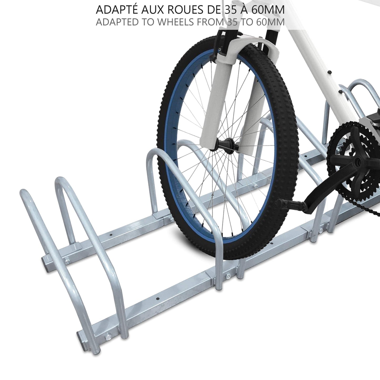 VOUNOT® 4 Bike Stand Floor or Wall mounted bike rack for garage Bicycle Parking rack Cycle Storage Locking Stand