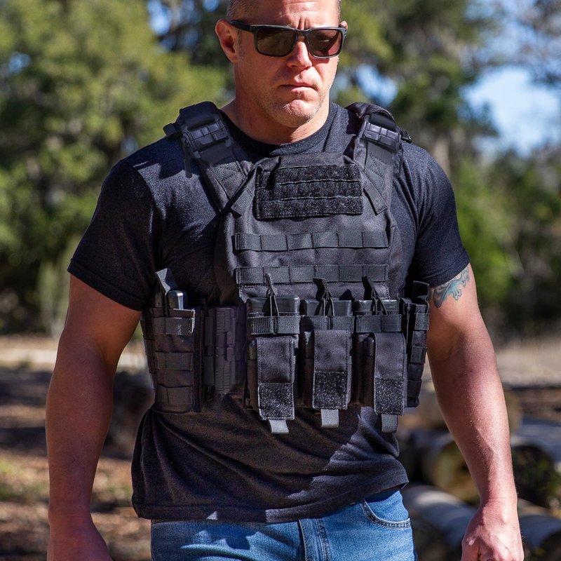 GFIRE Tactical Vest Quick Release Lightweight Vest Adjustable Breathable Weighted Vest for Training