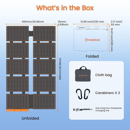 FlexSolar 100W Portable Solar Panels Chargers with PD3.0 USB-C,QC3.0 USB-A and DC Outputs Foldable IP67 Waterproof Power Emergency Camping for Small Power Station Generator,Phones, Power Banks