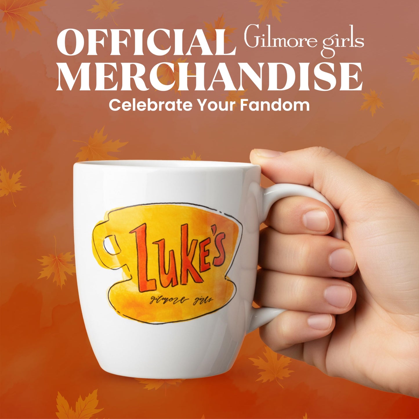 Silver Buffalo Gilmore Girls Luke's Diner Logo Ceramic Coffee Mug, 18 Ounces
