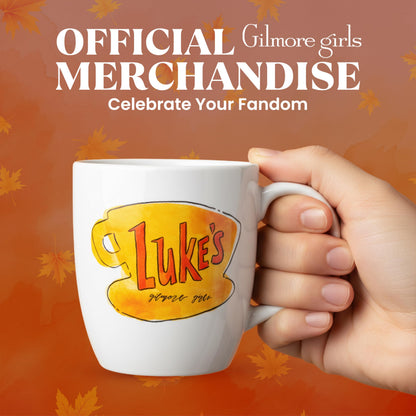 Silver Buffalo Gilmore Girls Luke's Diner Logo Ceramic Coffee Mug, 18 Ounces