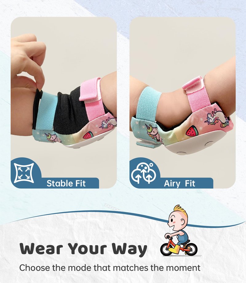 Kids Knee Pads and Elbow Pads Set with Wrist Guards for Age 2-8, Protective Gear Set - Inline Roller Skate Skateboard Bike Knee Pads for Girls Boys Toddler Child