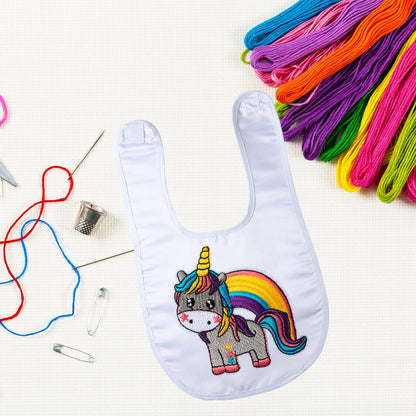 Geyoga 20 Pieces Sublimation Blanks White Bibs for Baby Decorating Washable Reusable Fabric Bibs (White)