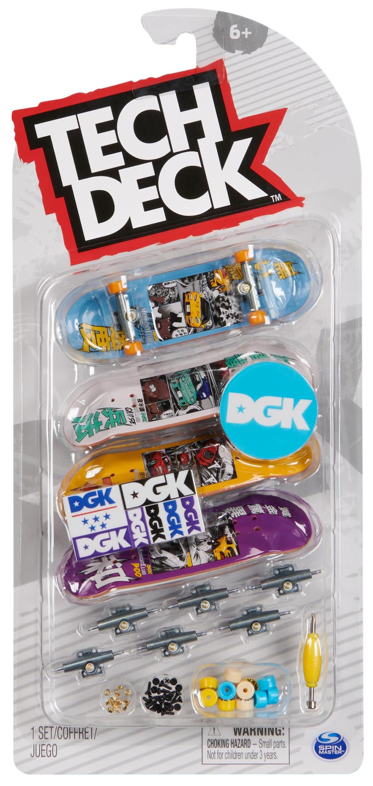 Tech Deck 96mm Fingerboards 4-Pack (Styles Vary)