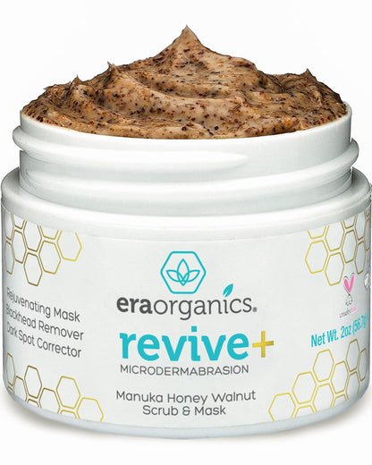 Manuka Honey Exfoliating Face Scrub – Gentle Microdermabrasion Face Exfoliator to Help Smooth, Soften & Balance with Moisturizing Organic Superfoods 4oz