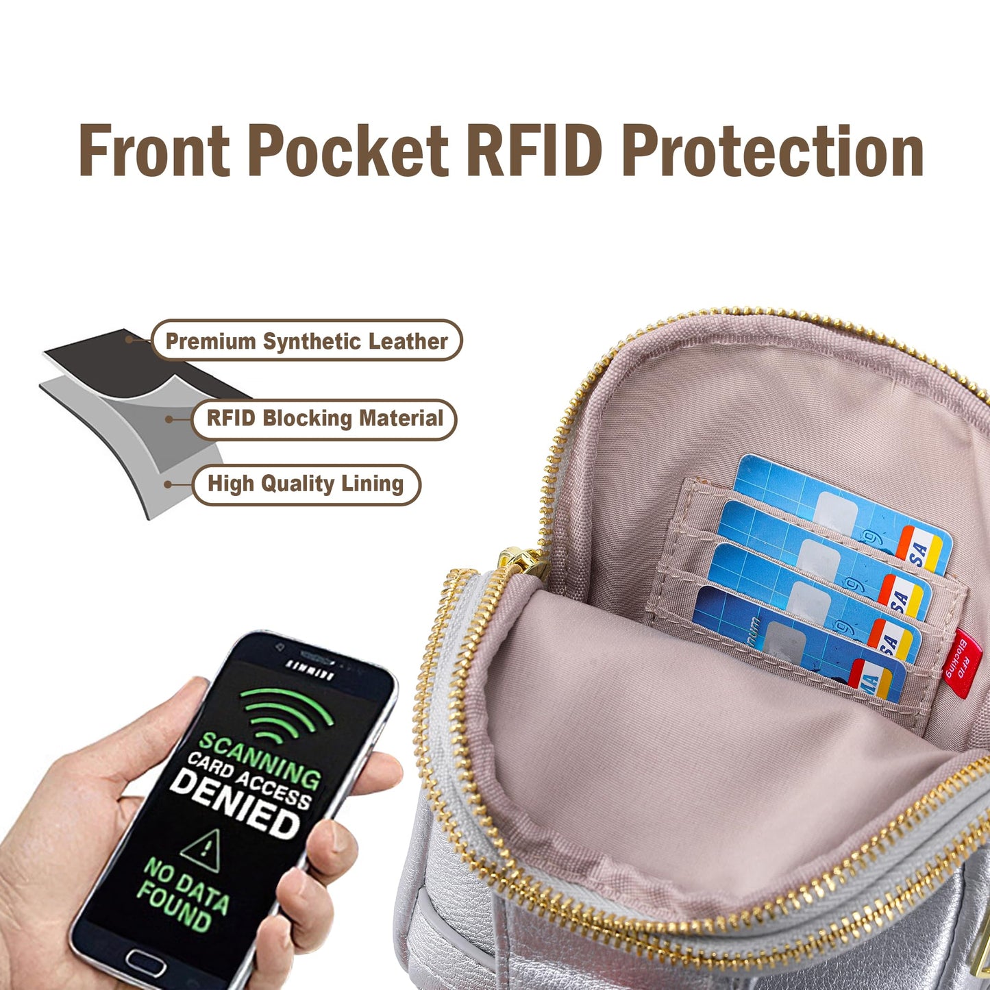 INICAT Anti Theft Crossbody Bags for Women Travel Small Sling Bags Cross Body Bag Purses for Woman