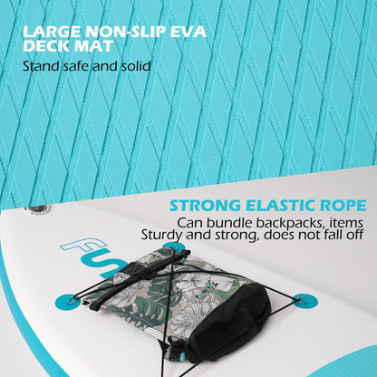 FunWater SUP Inflatable Stand Up Paddle Board 10'6×33"×6" Ultra-Light Inflatable Paddleboard with ISUP Accessories,Fins,Adjustable Paddle, Pump,Backpack, Leash