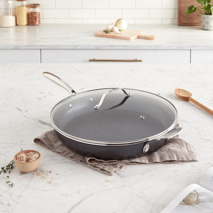 Granitestone 14 Inch Pan for Cooking, Family Sized Large Non Stick Frying Pans Nonstick Frying Pan Skillet for Eggs, Omelette, with Helper Handle, PFOA PFOS Free Oven & Dishwasher Safe