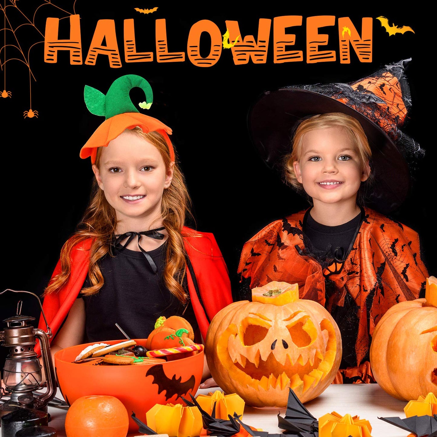 Farochy Halloween Headband Pumpkin Hat Headbands Halloween Pumpkin Headband Pumpkin Headwear Pumpkin Headdress