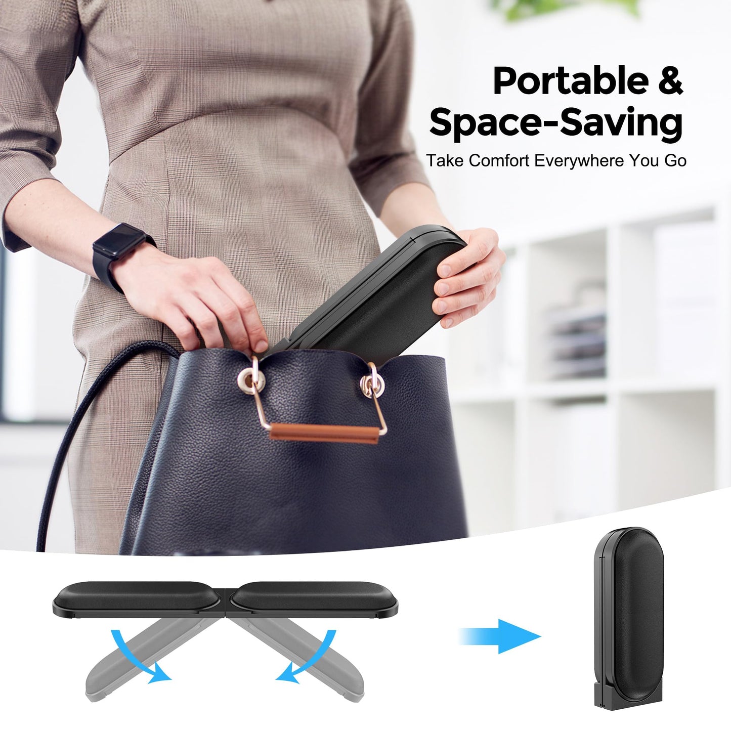 AboveTEK Keyboard Wrist Rest – Adjustable Angle & 25-Inch Length, Foldable Ergonomic Memory Foam Support for Computer, Laptop & Gaming – Non-Slip, Relieves Forearm & Elbow Pain for Typing & Mouse Use