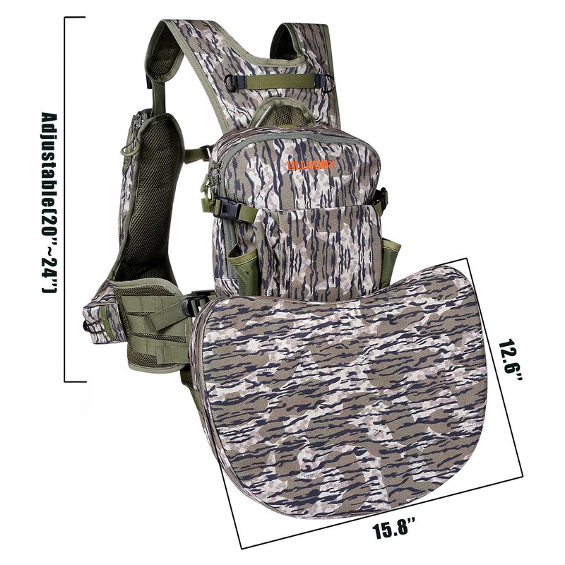 NatureBlend Turkey Vest with Seat Cushion, Adjustable Turkey Hunting Vest with Game Pouch, Hunting Clothes Vest for Men & Women, Turkey Hunting Accessories, Turkey Vest for Hunting