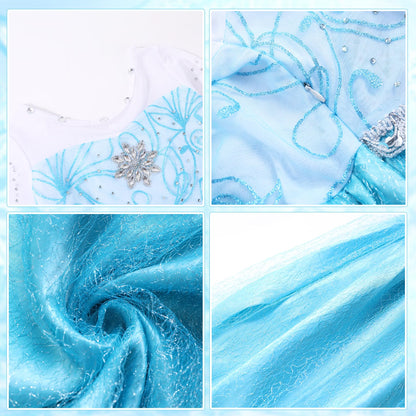 Girls Princess Dress Up Birthday Party Luxury Cosplay Costume Outfit with Accessories