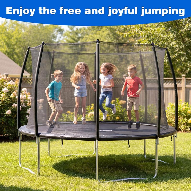 Trampoline Pole Covers - 35.4 Inch Foam Sleeves for Safety | Black, 1.26 Inch Diameter