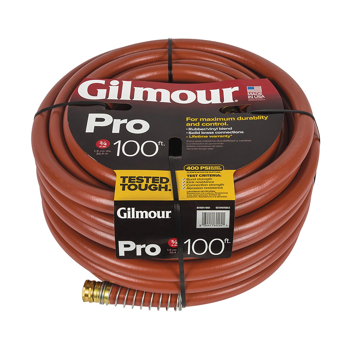 Gilmour Pro Commercial 3/4" x 100' Heavy Duty Water Hose, Durable and Kink Resistant 100 ft Garden Hose