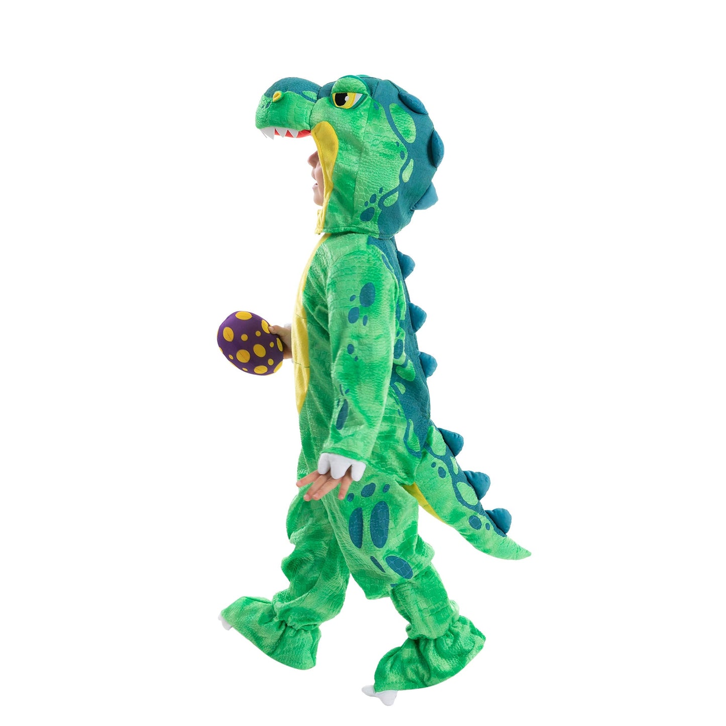 Spooktacular Creations Halloween Dinosaur Costume Kids, T-Rex Costume Outfit with Egg for Toddler Child Dress Up Party