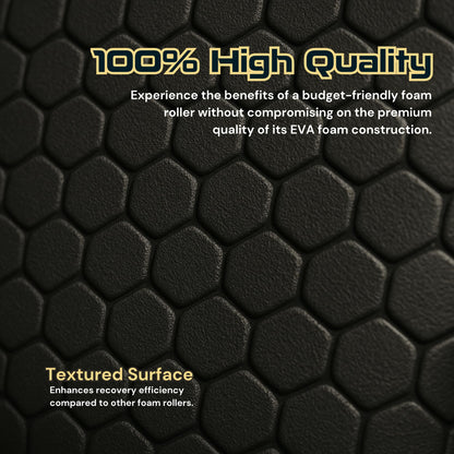 Foam Roller - Mini - 12 x 4 inches - Textured for Muscle Massage, Physical Therapy, Pilates, Yoga, Exercise Equipment by FitNation